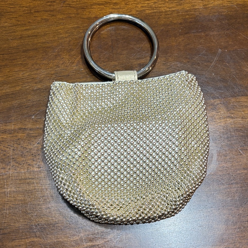 Jessica McClintock Gold Mesh Wristlet